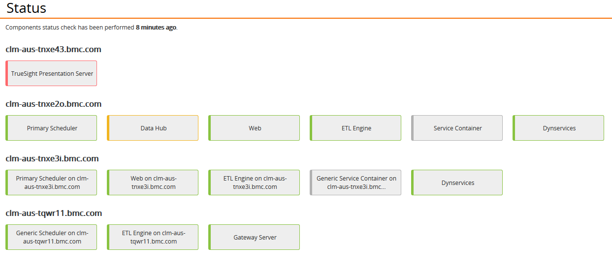 TSCO 11.5.01 Status Page