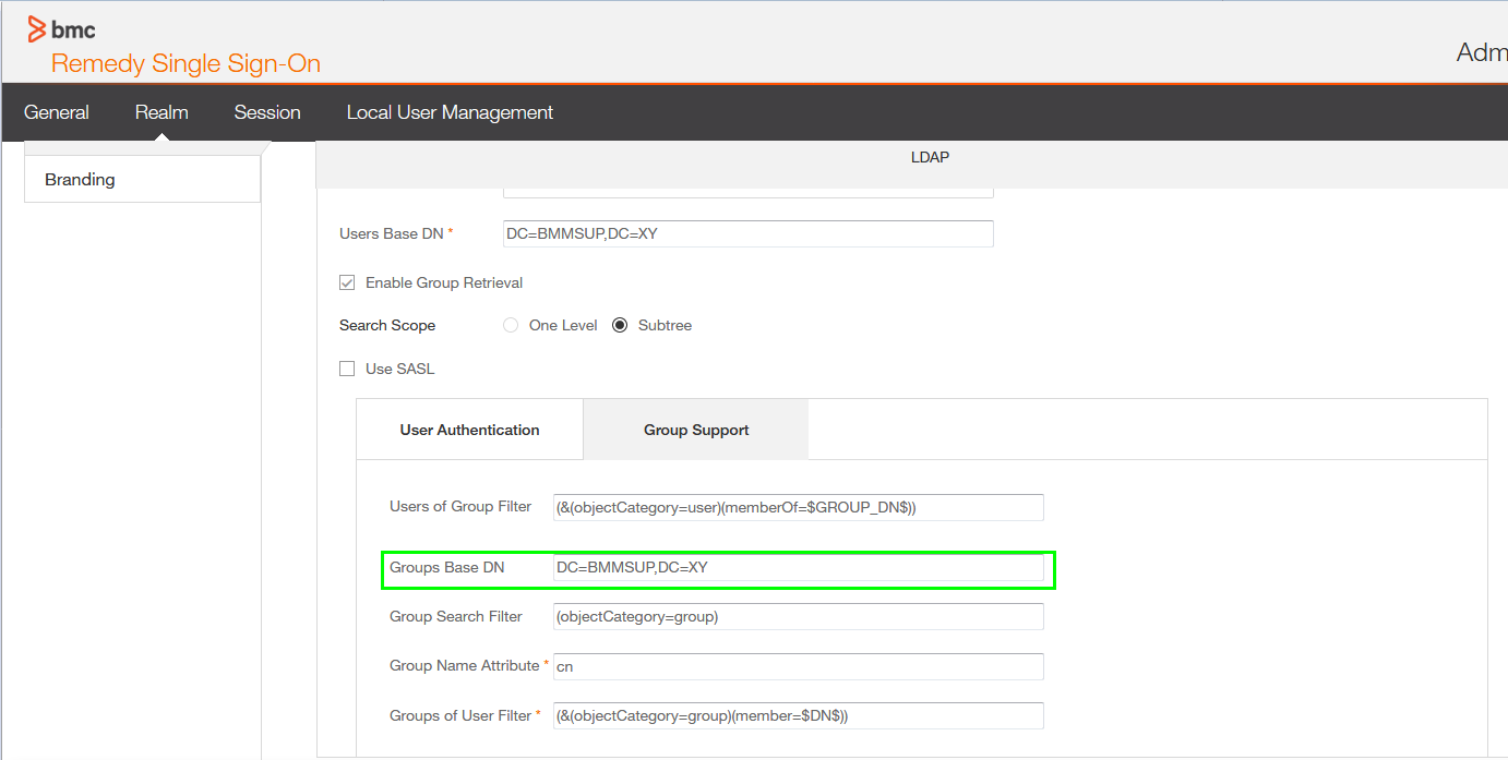 Realm Authentication - Group Support.