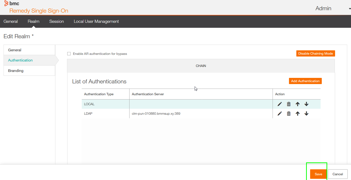 Realm Authentication - Save changes
