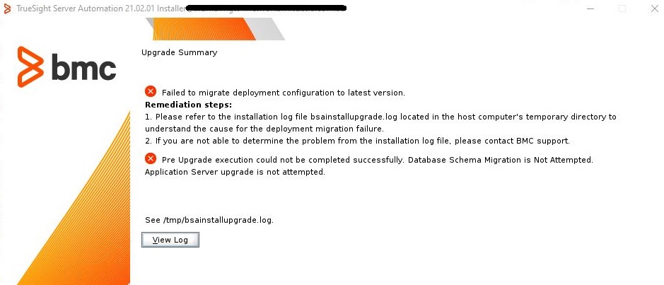 failed to migrate