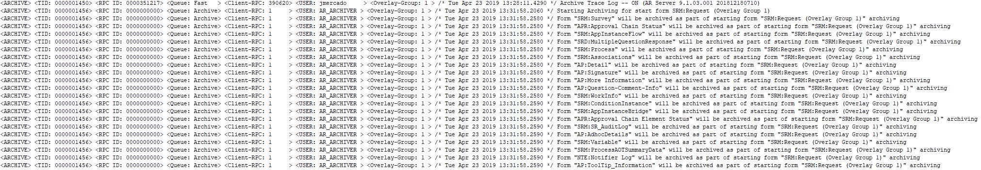 archive policy starting